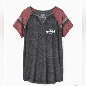 Blessed Classic Fit Football Tee - Triblend Dark Grey